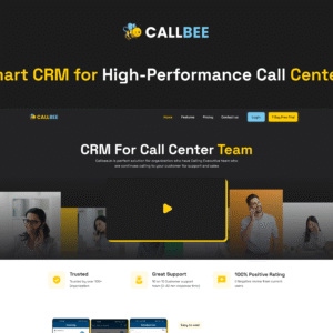 Callbee – SaaS Platform HTML Website with Admin Dashboard